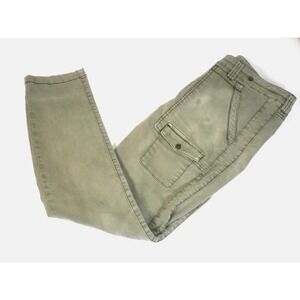 Pilcro & The Letterpress Tori Cargo Pants Womens 10 Army Green Paratrooper Ankle